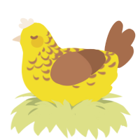 A yellow and brown chicken with a half-lace pattern