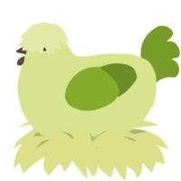 Green, a lemon and chartreuse chicken