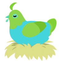 Griseofulvum, a aqua and grass chicken with a head pattern