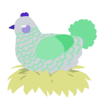 A mist and spring chicken with a lace pattern