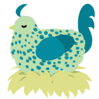 A gluppy and sea chicken with a speckle pattern