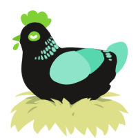 A sable and mint chicken with a neck-band pattern