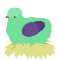 A spring and overcast chicken
