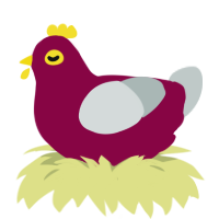 pheasant surprise, a maroon and silver chicken