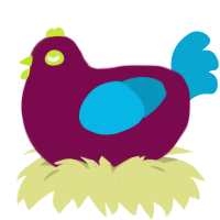 A wine and cerulean chicken