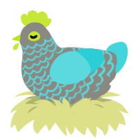 (unnamed), a ash and aqua chicken with a lace pattern