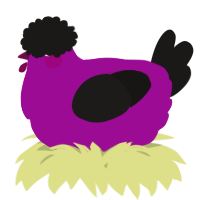 A plum and sable chicken