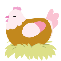 Orchrerose, a ochre and rose chicken with a head pattern