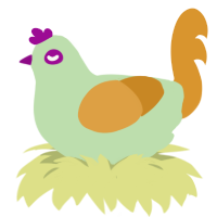A gluppy and orange chicken