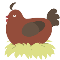 A russet and bark chicken