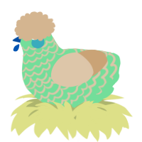 A spring and beige chicken with a lace pattern