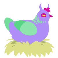 Cipher, a lilac and spring chicken with a neck-speckle pattern
