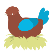 (unnamed), a russet and cerulean chicken