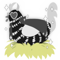 A sable and mist chicken with a bar pattern