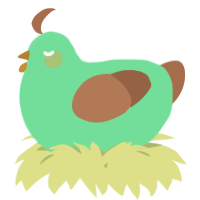 A spring and brown chicken