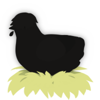 A sable chicken