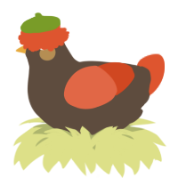 A bark and vermilion chicken