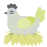 A mist and lemon chicken with a lace pattern
