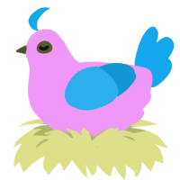 Flower Car, a lavender and sky chicken