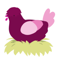 A wine and pink chicken