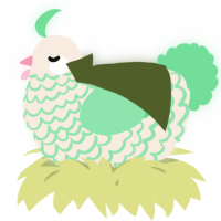 A cream and spring chicken with a lace pattern