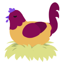 Mulled Berry, a honey and wine chicken with a head pattern