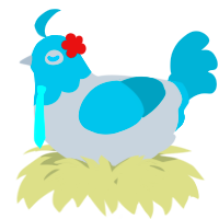 A mist and sea chicken with a head pattern