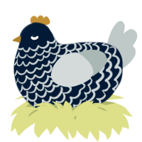 A tumblr and silver chicken with a lace pattern