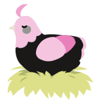(unnamed), a sable and pink chicken with a head pattern
