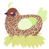 A russet and apple chicken with a double-lace pattern