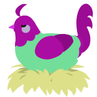 A spring and plum chicken with a head pattern