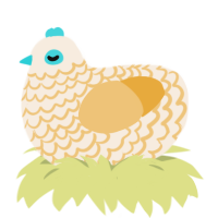 (unnamed), a cream and honey chicken with a lace pattern