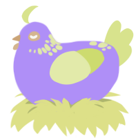(unnamed), a lilac and lemon chicken with a neck-speckle pattern