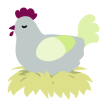 A silver and apple chicken