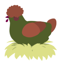A olive and russet chicken