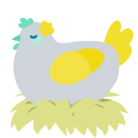 A mist and yellow chicken