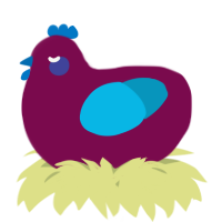 A wine and cerulean chicken