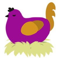 A plum and ochre chicken