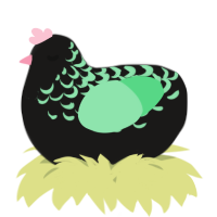A sable and spring chicken with a half-lace pattern