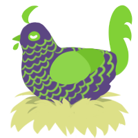 Halloween, a overcast and grass chicken with a lace pattern