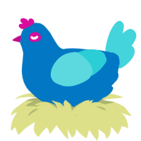 (unnamed), a sapphire and aqua chicken