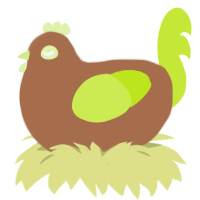 A brown and lime chicken