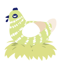 A lemon and cream chicken with a bar pattern