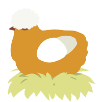 A orange and white chicken