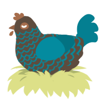 seaglass shore, a bark and sea chicken with a lace pattern
