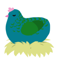 A sea and leaf chicken with a half-lace pattern