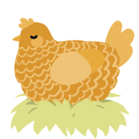 A orange and honey chicken with a lace pattern