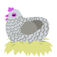 (unnamed), a mist and ash chicken with a lace pattern