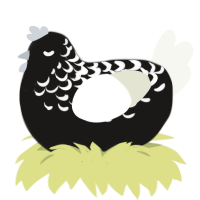 (unnamed), a sable and white chicken with a half-lace pattern