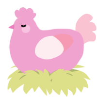 A pink and rose chicken